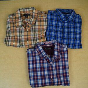 Lot of 3 Banana Republic Button Down Casual Dress Shirts Mens Medium Large